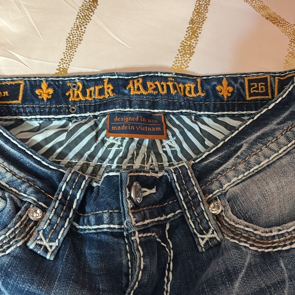 Rock, revival, distressed, mid rise, ankle, skinny jeans - Picture 8 of 8